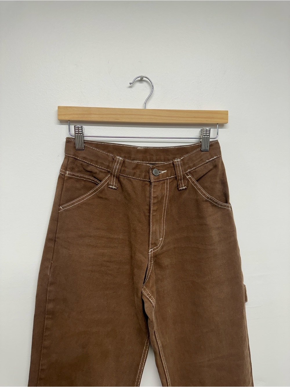 Brandy Melville John Galt Brown Carpenter Pants - Size S - Adjustable Waist - Picture 8 of 11
